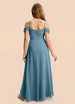 Azazie Lilly Junior Bermuda A-Line Pleated Chiffon Dress image2