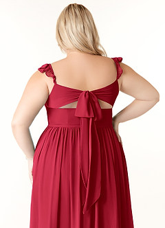 Azazie Metz Final Sale Scarlet A-Line Sweetheart Ruched Chiffon Dress image12