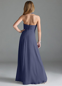 Azazie Tessie Junior Stormy A-Line Pleated Chiffon Dress image2