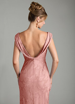 Azazie Kieryn Bridesmaid Dresses Rosette Mermaid Pleated Floral Burnout Dress image2