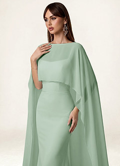 front Azazie Matching Color Chiffon Cape