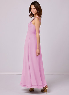 Barbie ♥ Azazie Bridesmaid Dresses Candy Pink A-Line Pleated Chiffon Dress image5