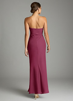 Azazie Saylor Bridesmaid Dresses Mulberry Mermaid Strapless Chiffon Dress image11
