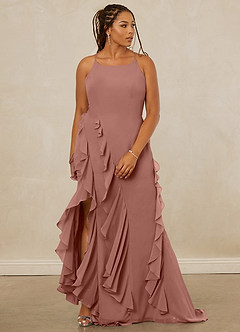 Christian Siriano Bridal for Azazie 1006 Bridesmaid Dresses Cedar Rose Mermaid Ruched Chiffon Dress image10