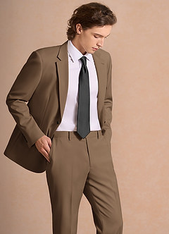 front James Truffle Structured Stretch Suit Jacket