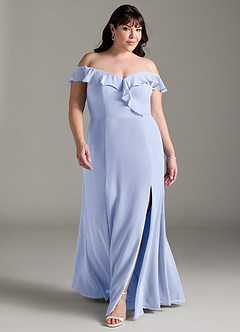Azazie Sophie Vestidos de damas de honor Vestido de Hielo de Gasa de Corte en A Convertible con Vestidos sin tirantes image6
