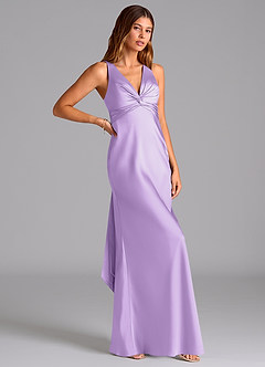 Azazie Hati Brudtärnklänningar Klä av Sjöjungfru i Stretch Satin Lila image1