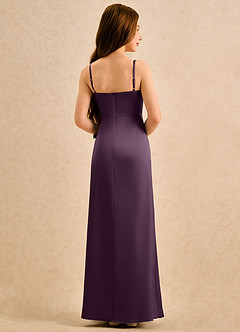 Azazie Bundt Girls Formal Flower Girl Klänningar Klä A-Line i Stretch Satin Plisserad image2