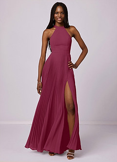 Barbie ♥ Azazie Bridesmaid Dresses Mulberry A-Line Pleated Chiffon Dress image1