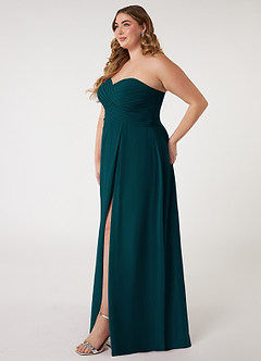 Azazie Arabella Allure Vestidos de damas de honor Vestido de Pino de Gasa de Corte en A Convertible con Escote de Corazón image16