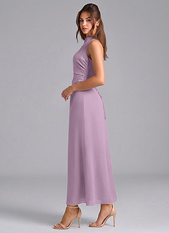 Azazie Evadne Brautjungfernkleider Etui Plissee Chiffon Kleid Blauregen image5