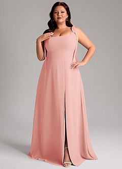 Azazie Debra Bridesmaid Dresses Rosette A-Line with Pockets Chiffon Convertible Dress image10