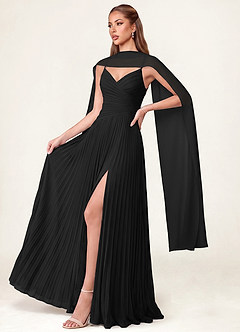 front Azazie Matching Color Chiffon Scarf