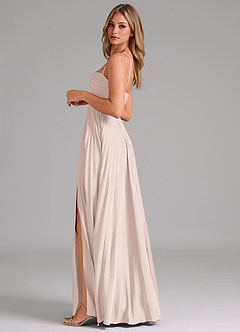 Azazie Akiko Bridesmaid Dresses Blushing Pink A-Line Sweetheart Neckline Stretch Satin Dress image7