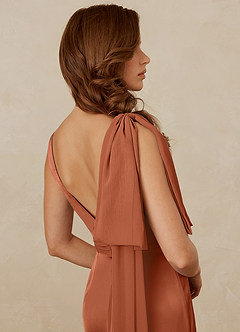 Christian Siriano Bridal for Azazie 1011 Bridesmaid Dresses Cedar Rose Mermaid Bow Stretch Satin Dress image10