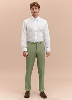 front James Pistachio Structured Stretch Dress Pants