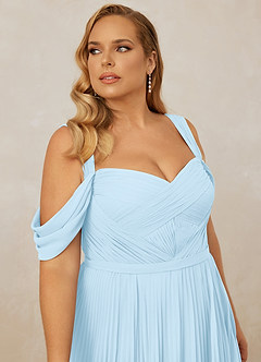 Christian Siriano Bridal for Azazie 1013 Bridesmaid Dresses Sky Blue A-Line Off the Shoulder Chiffon Dress image14
