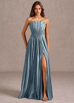 Maxi jurk Kaia Poederblauw image3