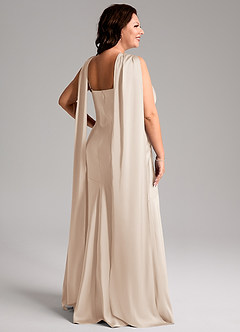 Azazie Kinsley Bridesmaid Dresses White Alabaster Mermaid Side Slit Stretch Satin Dress image9