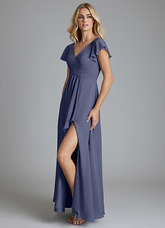 Azazie Omari Bridesmaid Dresses Stormy A-Line Chiffon Dress image4
