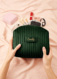 front Bolsa de maquillaje con nombre personalizado