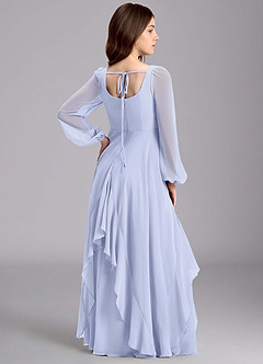 Azazie Clara Junior Abito A-Line in Chiffon Blusa Lavanda image8