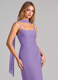 Azazie Calandra Suknie dla druhen Osłona Pofałdowany Szyfon Do ziemi Sukienka image6