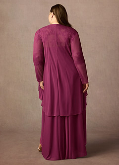 Azazie Anne Mother of the Bride Dresses Mulberry Sheath Sweetheart Sequins Lace Dress image11