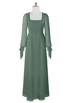 Azazie Leonia A-Linie mit Taschen Chiffon Kleider Eukalyptus image7