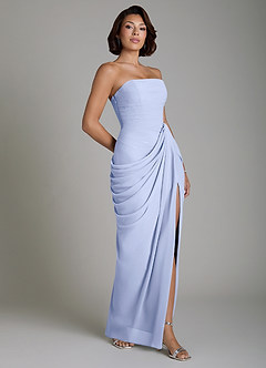 Azazie Nyra Bridesmaid Dresses Ice Sheath Corset Chiffon Dress image7
