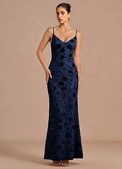 Shine Navy Sequins Maxi Dress image3