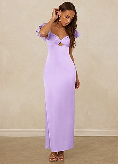 Christian Siriano Bridal for Azazie 1005 Brautjungfernkleider Etui Herzausschnitt Stretch-Satin Kleid Flieder image5
