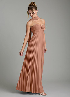 Azazie Tempest Bridesmaid Dresses Bronzer Empire Corset Chiffon Convertible Dress image7