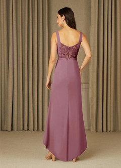Azazie Yabelle Mother of the Bride Dresses Vintage Mauve Mermaid Lace Chiffon Dress image2