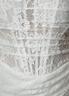 Azazie Idalis Wedding Dresses Diamond White Mermaid Lace Dress image6