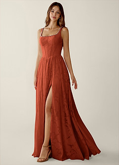 Megan Auburn Lace A-line Prom Dress image5