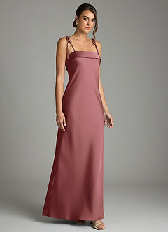 Azazie Ellia Brudtärnklänningar Klä av Tubklänning i Stretch Satin Rosett Ametist image3