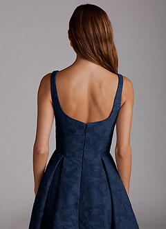 Amalie Navy A-line Midi Dress image6