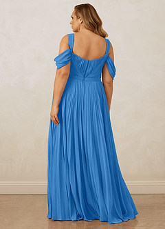 Christian Siriano Bridal for Azazie 1013 Bridesmaid Dresses Blue Jay A-Line Off the Shoulder Chiffon Dress image12