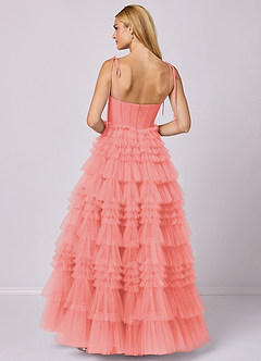 Barbie ♥ Azazie Bridesmaid Dresses Coral A-Line Sweetheart Neckline Tulle Dress image5