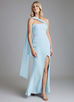 Azazie Solstice Brudepigekjoler Havfrue Stropløs Chiffon Gulv-længde Kjole image12