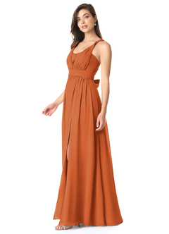 Azazie Olani Brautjungfernkleider Wandelbar A-Linie Schulterfrei Chiffon Kleid Kanel image4