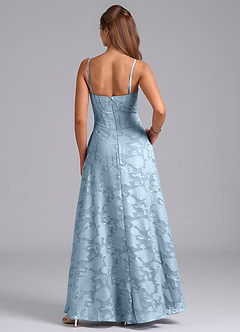 Azazie Stasy Bridesmaid Dresses Sky Blue A-Line Sweetheart Neckline Floral Burnout Dress image2