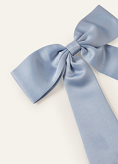 Matching Color Stretch Satin Bow Hair Clip Set