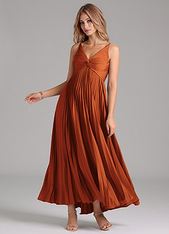 Azazie Raychelle Brautjungfernkleider A-Linie Plissee Stretch-Satin Kleid Kanel image3