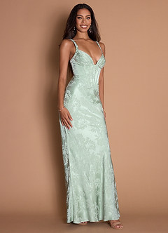 Maxi jurk Sabina Soft Green image5