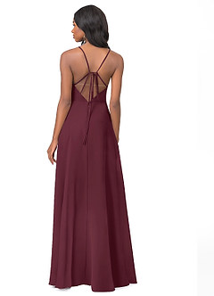 Azazie Everleigh Bridesmaid Dresses Cabernet A-Line Sweetheart Pleated Chiffon Dress image3