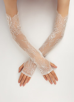 front Chantilly Lace Fingerless Gloves