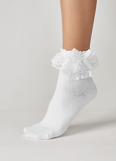 front Lace Ruffle Socks