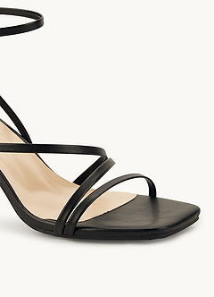 front Ankle Strap Block Heel Sandals